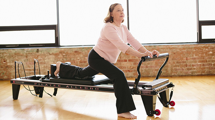 Pilates for seniors and the aging population, builds strength & balance, increases flexibility.