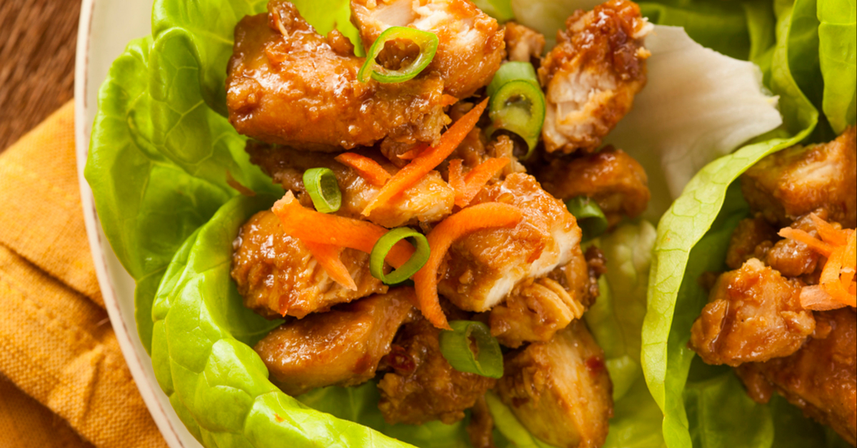 Chicken Lettuce Wrap, a healthier alternative to tortillas!